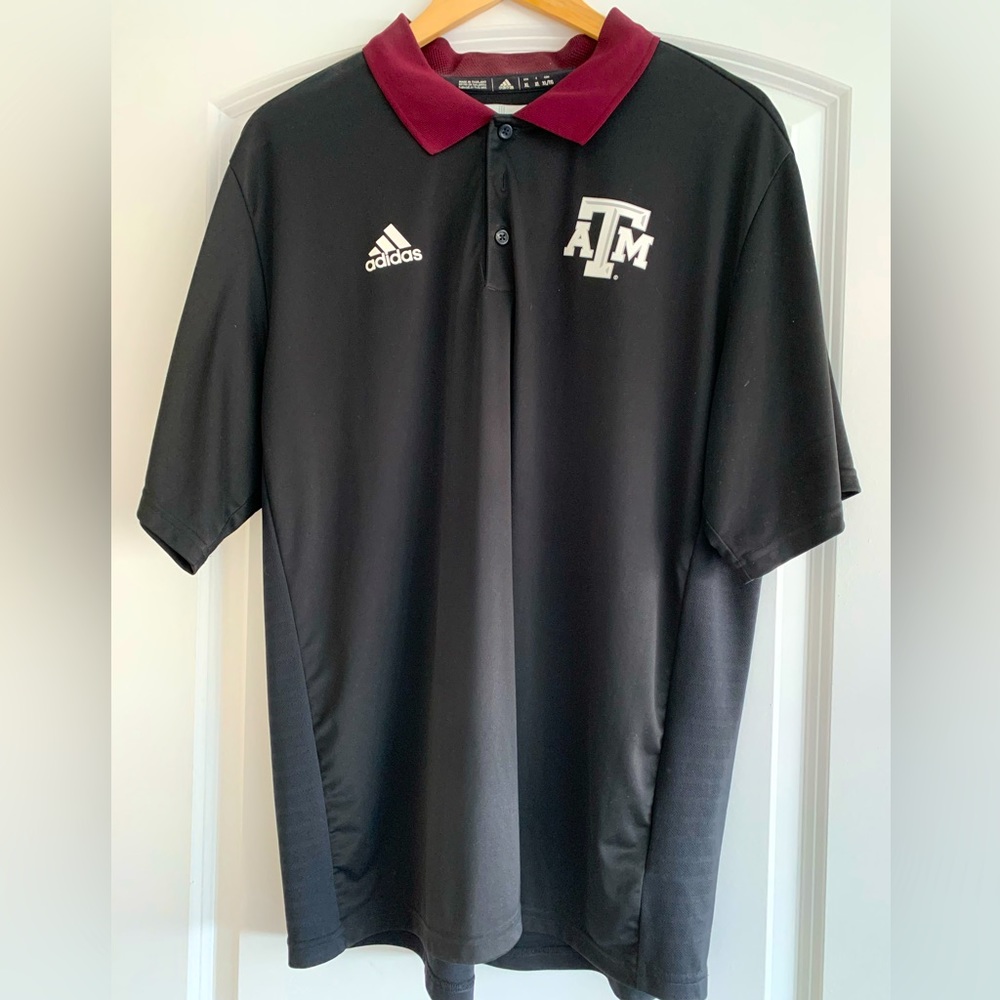 Adidas CLIMALITE Texas A&M Aggies Black/Burgundy Polo - XL